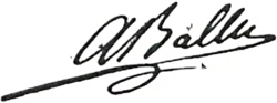 Signature of Albert Ballu in 1903
