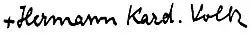 Hermann Volk's signature