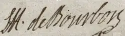 Louis Henri's signature