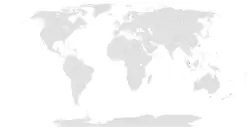 Map indicating locations of Singapore and Republic of China