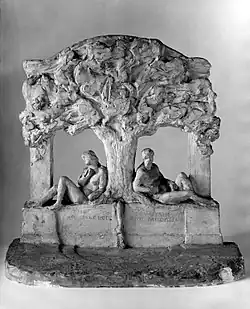 Sketch for Fountain of Silence and Meditation by Helen Farnsworth Mears, 1915