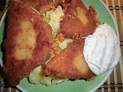 Prepared smažený sýr