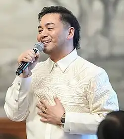Man wearing a Barong Tagalog