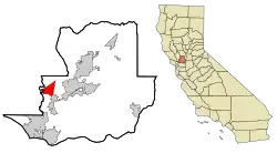 Location in Solano County and the state of California