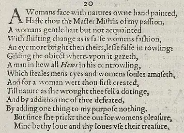 Detail of old-spelling text