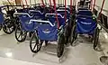Southwest Airlines wheelchairs in storage at Phoenix Sky Harbor International