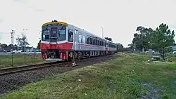 Sprinter railcar on the Stony Point railway line, Melbourne.