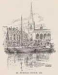 St Nicholas Church and harbour, 1908