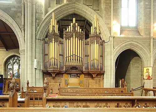 St Stephen's Parish Church, Bush Hill Park - organ facade (1908)
