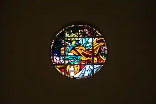 Oculus window of Saint Remy in the nave, by Louis Barrilet (1880-1948)