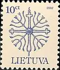 2002 postage stamp, commemorating the Lithuanian Cross-crafting and its symbolism