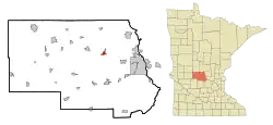 Location of Avon within Stearns County, Minnesota