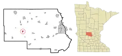Location of Spring Hill within Stearns County, Minnesota