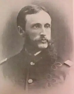 1874 head and shoulders black and white photo of Stephen Perry Jocelyn in dress uniform, facing forward, looking to his left