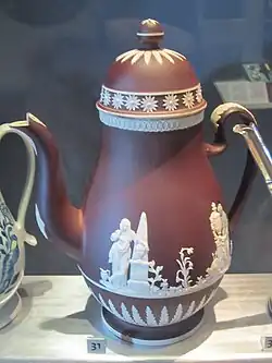 Imitation jasperware coffeepot, 1800–1810