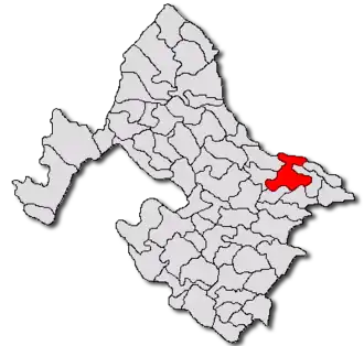 Location in Mehedinți County