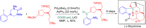 Total synthesis of strychnine