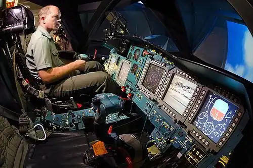 Su-34 pilot & WSO positions in simulator