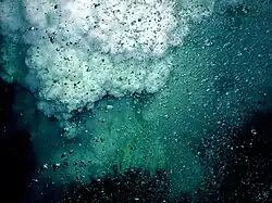 Underwater volcanic eruption at NW Rota-1 in 2006