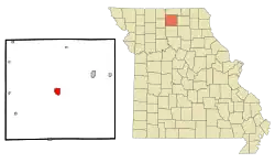 Location of Milan, Missouri