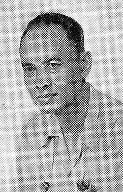 Official portrait of Soemanang in 1954