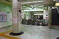 The Toei Shinjuku Line (platform 2) ticket barriers in March 2007