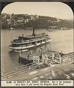 Approaching Musgrave Street Wharf circa 1912