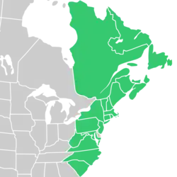 Symphyotrichum novi-belgii distribution map