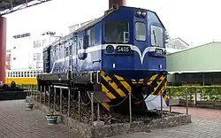 Taiwan Railway Administration S405 on display at Miaoli Railway Museum (Currently moved to Taipei Railway Workshop)