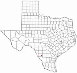 Location of Catarina, Texas