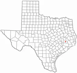 Location of Woodloch, Texas