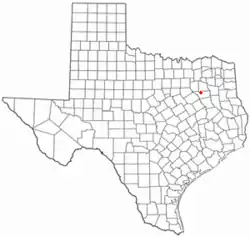 Location of Eustace, Texas