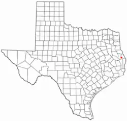 Location of Pineland, Texas
