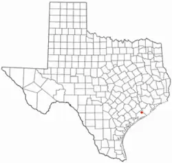 Location of Van Vleck, Texas