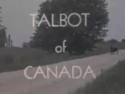 Opening title of Talbot of Canada