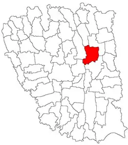 Location in Galați County