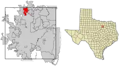 Location of Haslet in Tarrant County, Texas