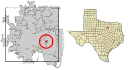 Location of Pantego in Tarrant County, Texas