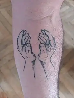 Forearm tattoo inspired by the song With my own two hands by Ben Harper