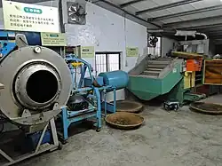 Machinery used for fixation, rolling, break up the rolled tea, and drying the tea.