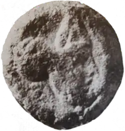 Head of a ruler wearing a diadem on a clay tessera, possibly of Odaenathus