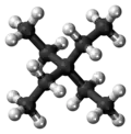 Ball and stick model of tetraethylmethane