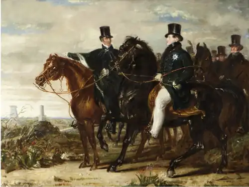 The Duke of Wellington Describing the Field of Waterloo to George IV (1840)