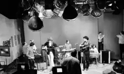 Holy Modal Rounders rehearsal in 1968 Left to right: Peter Stampfel, John Annis, Sam Shepard, Steve Weber and Richard Tyler