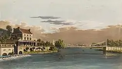 Wire Bridge at Fairmount (1842, replaced 1874).