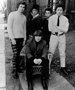 The band in 1966. Tom King (seated), and standing left to right: Mert Madsen, Sonny Geraci, Ricky Baker, and Bill Bruno.