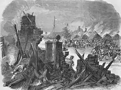 "The Sepoy revolt at Meerut," from the Illustrated London News, 1857