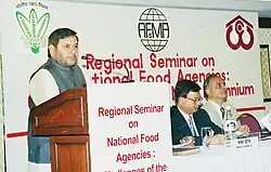 Former Union Minister for Consumer Affairs, Food and Public Distribution Shri Sharad Yadav delivering his inaugural speech at Regional Seminar on National Food Agencies "Challenges of the New Millennium" in New Delhi