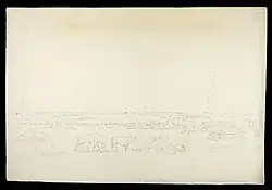 The Encampment of Ld. Cornwallis at 5 miles E of Bangalore on 29' 'Apl 1792. Composed of abt 40,000, extent 4 miles long[18]