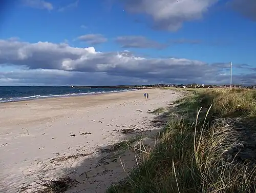 Nairn West Beach near the mouth of the river.